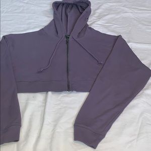 Purple cropped hoodie